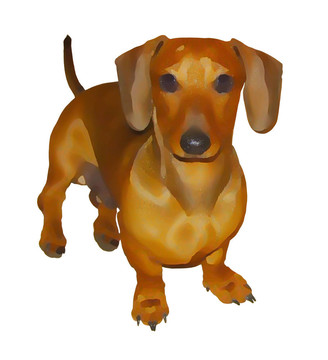 小型臘腸犬分離的故事書畫