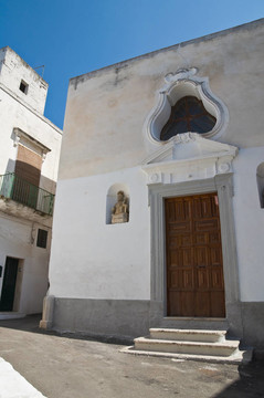 Madonna del Lume的教堂。格罗塔列。普利亚。意大利.