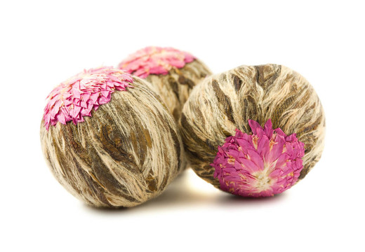 芳香的花綠茶葉