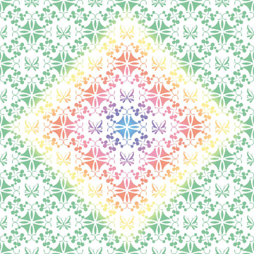 無縫的花卉和蝴蝶圖案