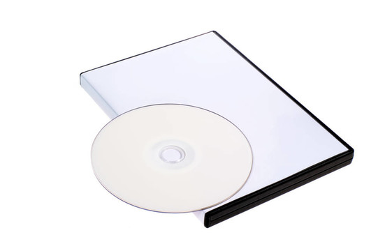 空白格的DVD / CD盤上的白色背景