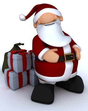 可愛(ài)的Santa Claus Caricature