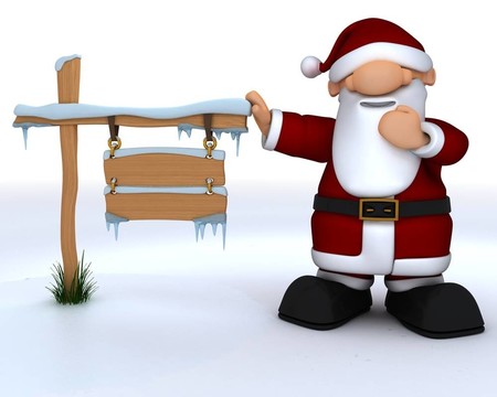 可愛(ài)的Santa Claus Caricature