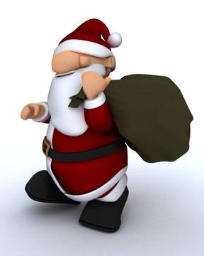 可愛(ài)的Santa Claus Caricature