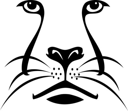 獅子的臉的輪廓標(biāo)志