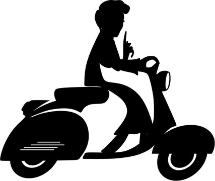 車女士的剪影