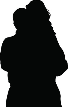 男人手上的剪影男人