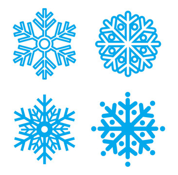 雪花收藏。設計元素。插畫