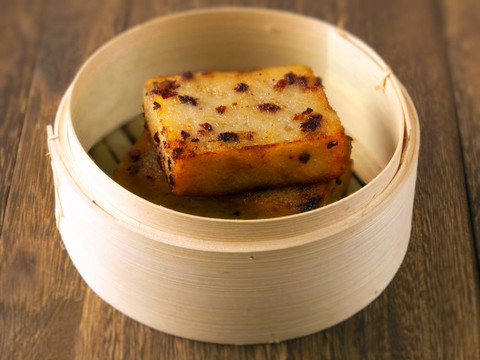 亞洲炒carrot cake的特寫鏡頭