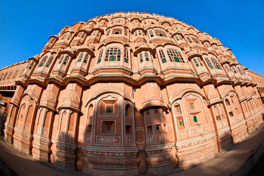 Hawa Mahal；風的宮殿；齋浦爾；拉賈斯坦；印度。