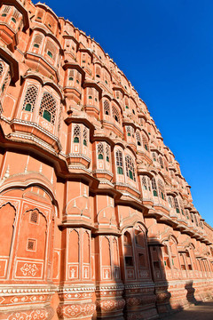 Hawa Mahal；風的宮殿；齋浦爾；拉賈斯坦；印度。