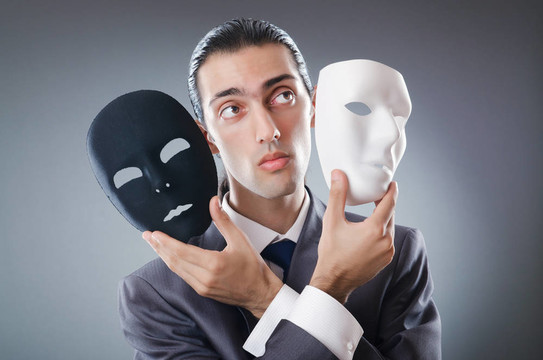 工業(yè)espionate概念與蒙面的商人