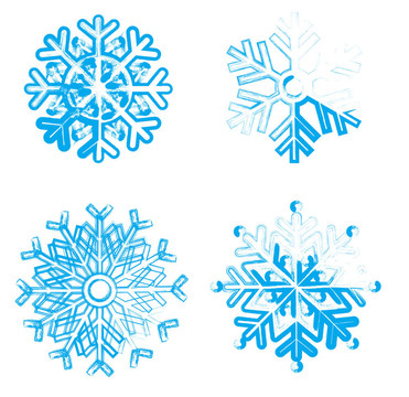 雪花收藏。設計元素。