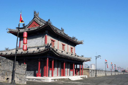西安古城墻；中國