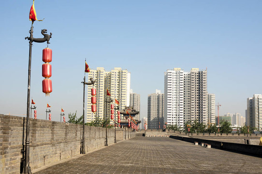 西安古城墻；中國