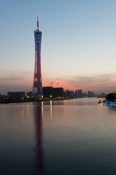廣州電視塔在sunsset