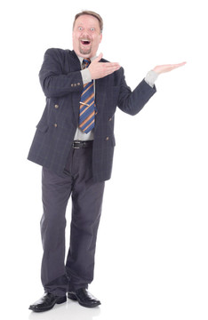 熱心的商人展示