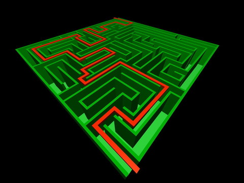 解決迷宮的3D視圖