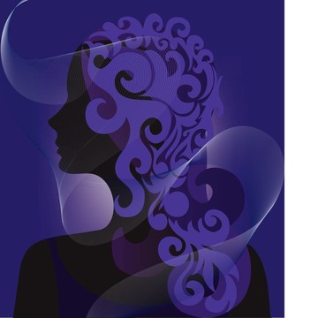 面紗下的女人剪影