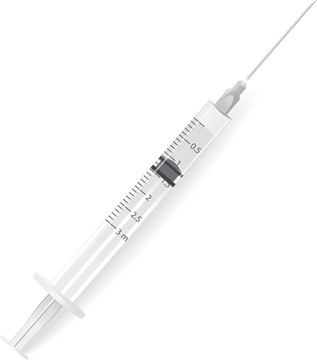 注射器插圖白色