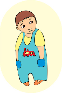 生氣的男孩