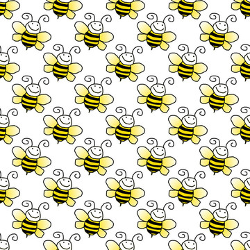 無縫Bumblebee Background Wallp