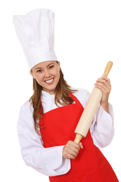 年輕的女廚師
