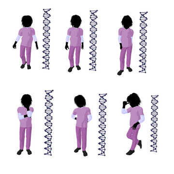 男孩插畫剪影