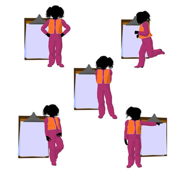 青少年建筑工人插畫