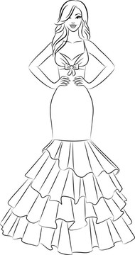 美麗新娘插畫