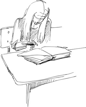書上的女孩