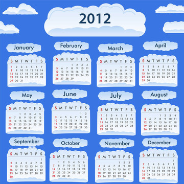 2012日歷