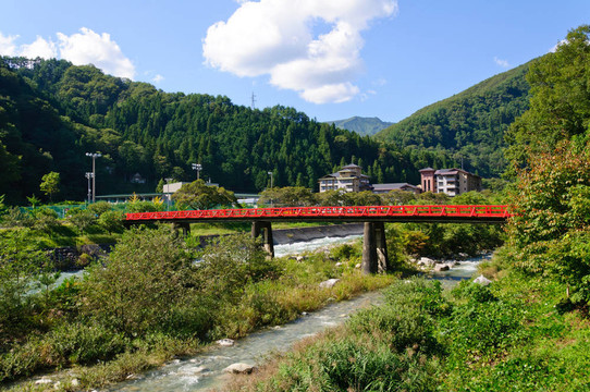 在Nagano Achi村；日本