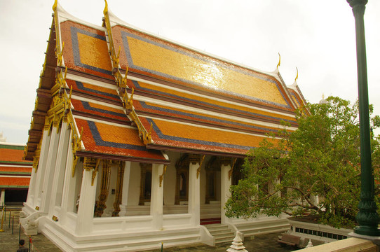 在Wat Phra的寺廟建筑