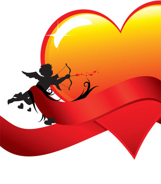 情人節(jié)背景與cupid和
