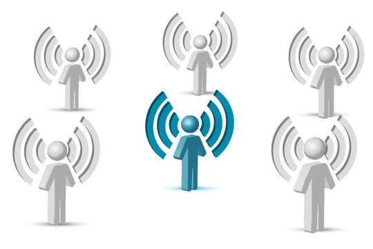WiFi符號(hào)與人