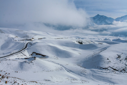 天山山脈積雪