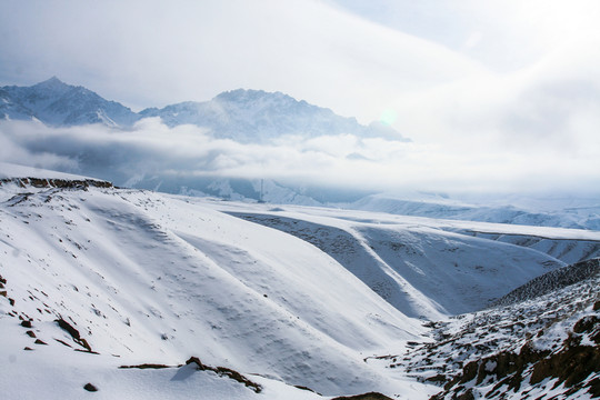 天山山脈積雪