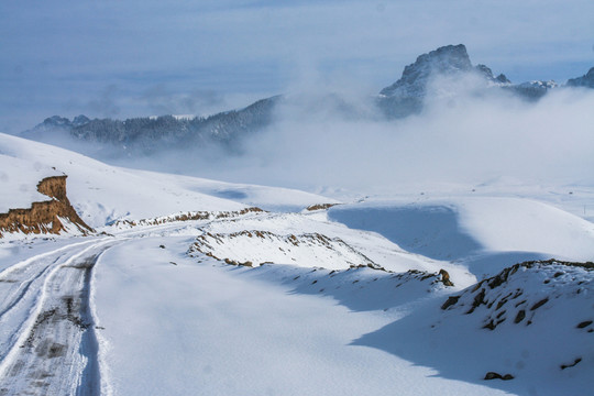 天山山脈積雪