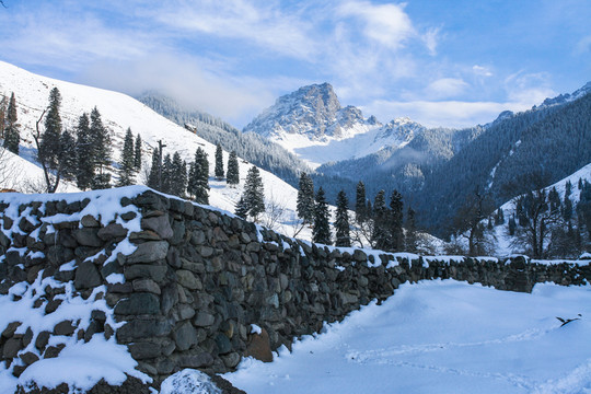天山山脈積雪