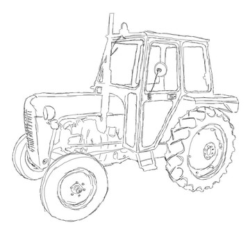 拖拉機(jī)的插圖藝術(shù)