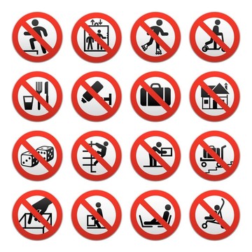 禁止標(biāo)志；設(shè)置