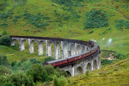 在綠色anbiance Glenfinnan Viaduct