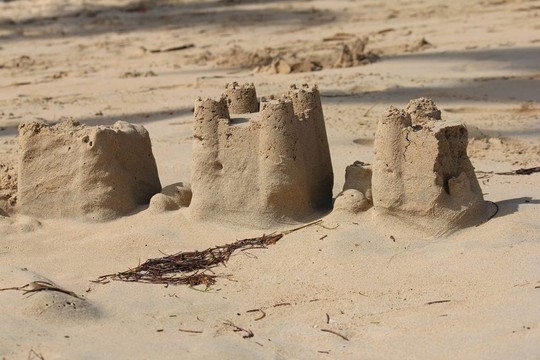 海灘上的沙堡
