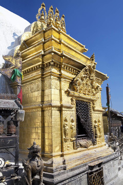swayambunath寺；加德滿都；尼泊爾