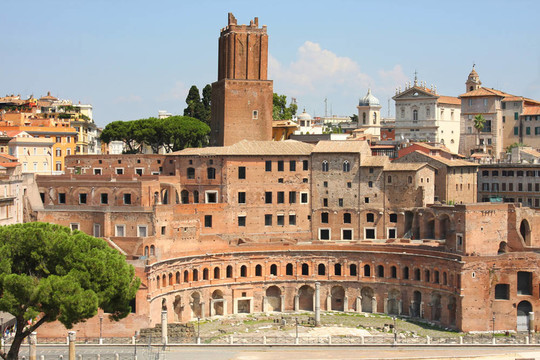 Trajan Market（市場traianei）在羅馬；意大利