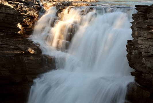Athabasca Falls在賈斯珀國家公園