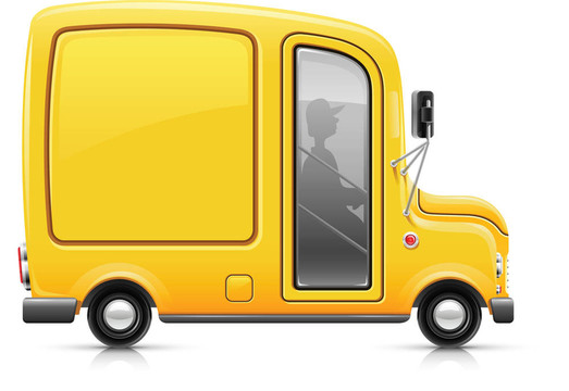 黃色的送貨車(chē)