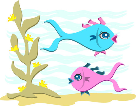 在海里游泳的魚