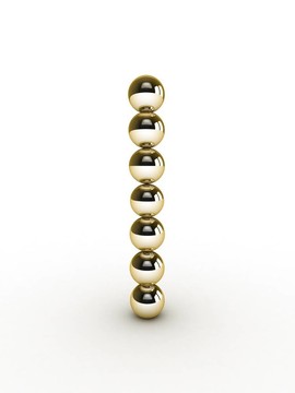 黃金珠3D字母。